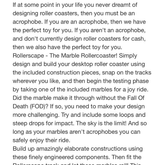 NWOT Rollerscape: The Marble Rollercoaster - Picture 14 of 14